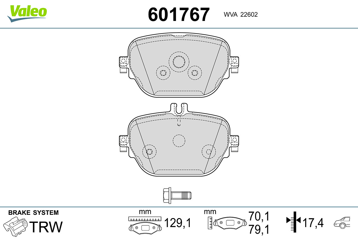 BRAKE PADS MERCEDES E-CLASS EQC GLC RR